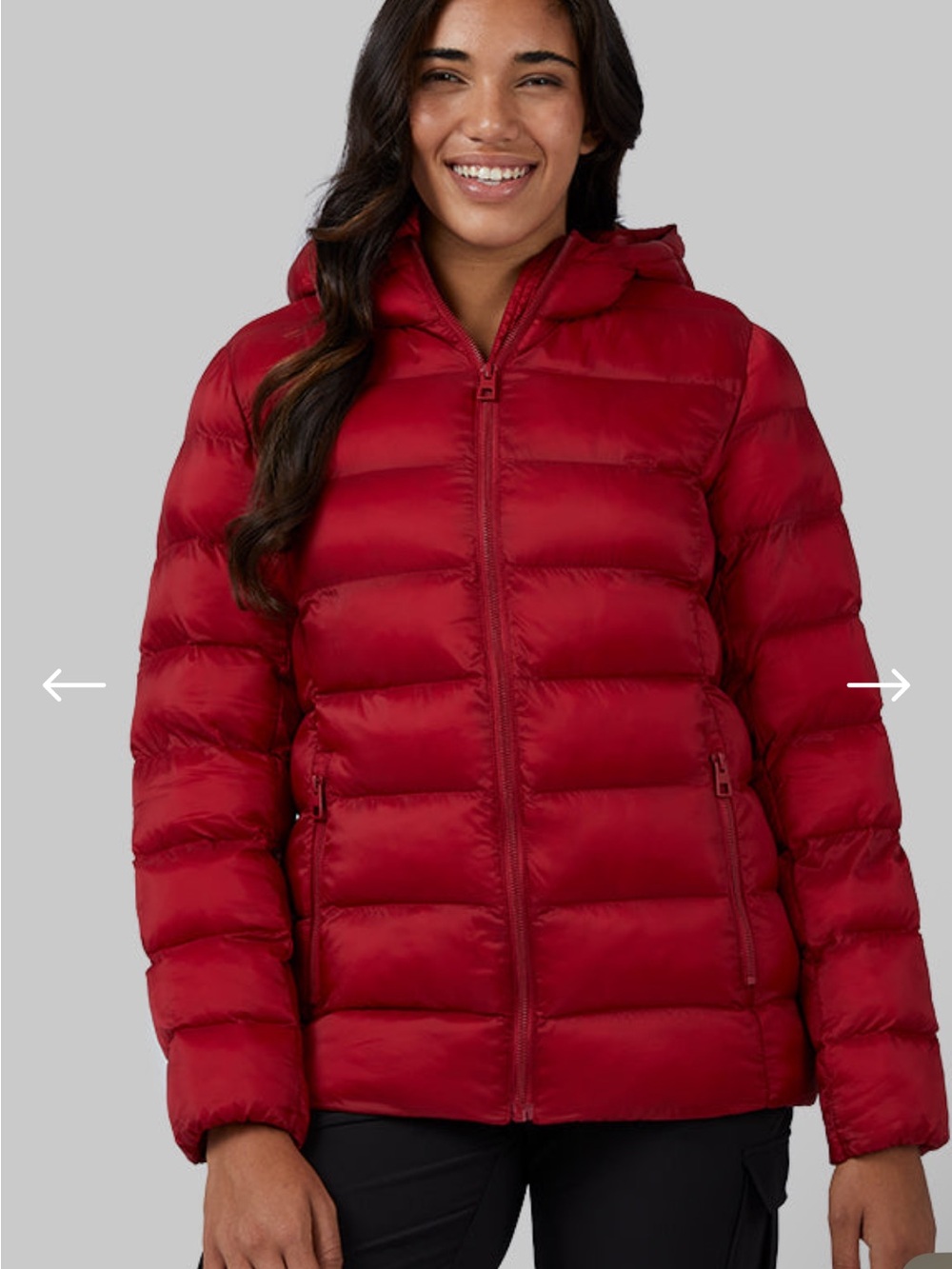 32 degree Red Women's Hooded Puffer Jacket
